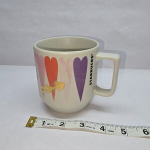 Starbucks 12oz Valentine's Day Hearts/Arrow/Love Ceramic Coffee/Tea Mug